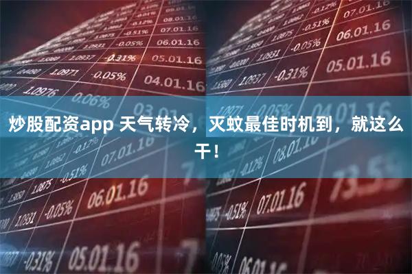 炒股配资app 天气转冷，灭蚊最佳时机到，就这么干！